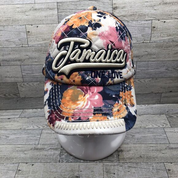 Jamaica One Love SnapBack Hat Quilted Floral Pattern Surf Classic Cap - Picture 1 of 7